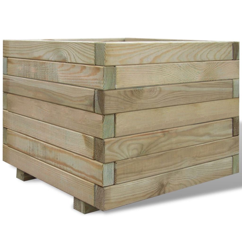 Plantenbak verhoogd vierkant 50x50x40 cm hout - Griffin Retail
