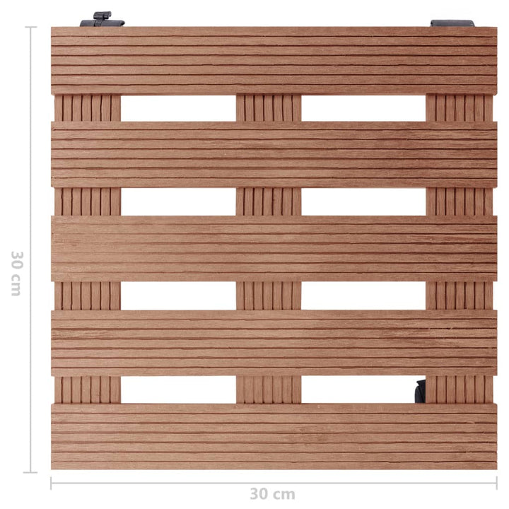 Plantentrolleys 4 st 30x30x7,5 cm HKC bruin - Griffin Retail