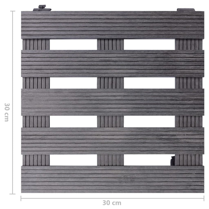 Plantentrolleys 4 st 30x30x7,5 cm HKC grijs - Griffin Retail