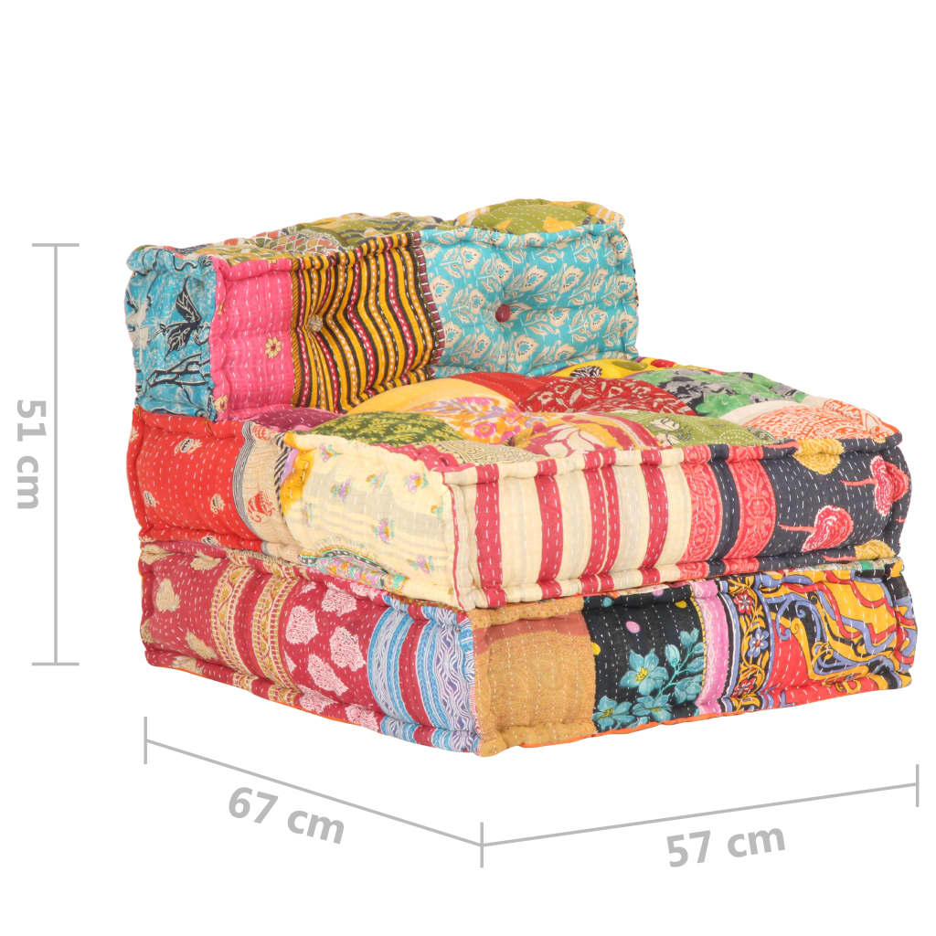 Poef modulair stof patchwork - Griffin Retail