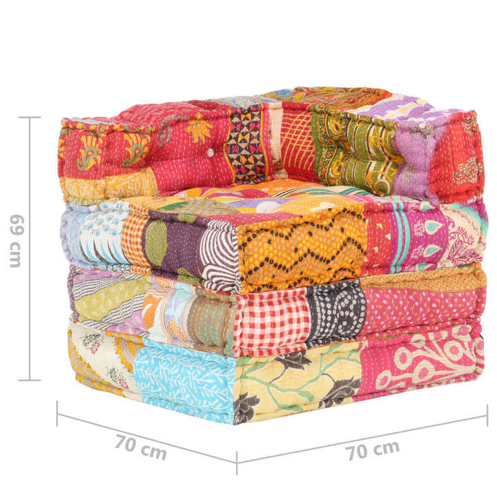 Poef modulair stof patchwork - Griffin Retail