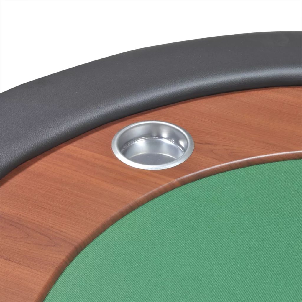Pokertafel voor 10 personen met dealervak en fichebak groen - Griffin Retail