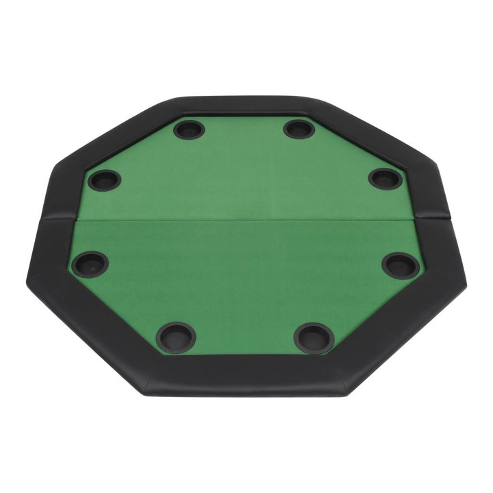 Pokertafel voor 8 spelers achthoekig 2-voudig inklapbaar groen - Griffin Retail