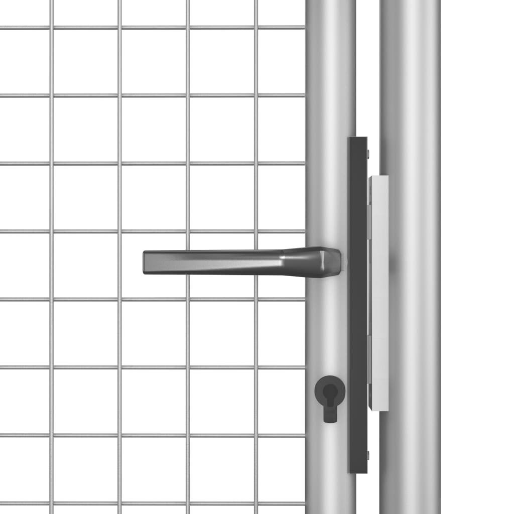 Poort 105x125 cm gegalvaniseerd staal zilverkleurig - Griffin Retail