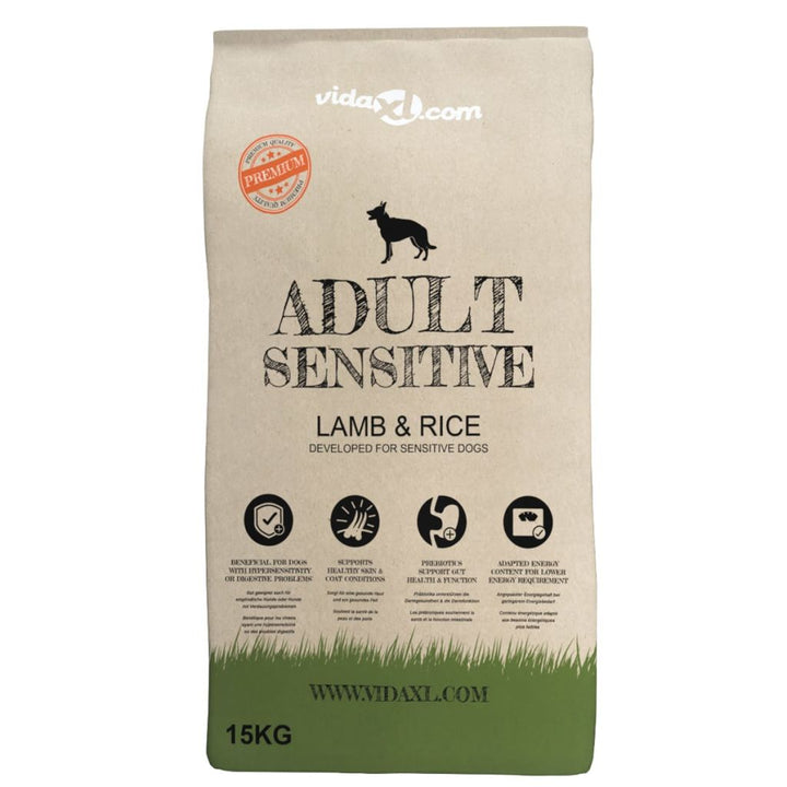 Premium hondenvoer droog Adult Sensitive Lamb & Rice 15kg - Griffin Retail