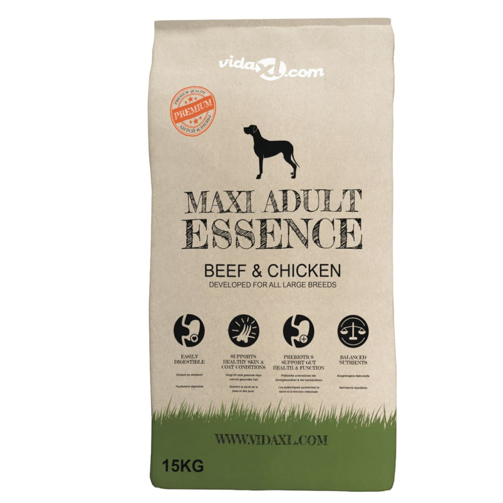 Premium hondenvoer droog Maxi Adult Essence Beef & Chicken 15kg - Griffin Retail