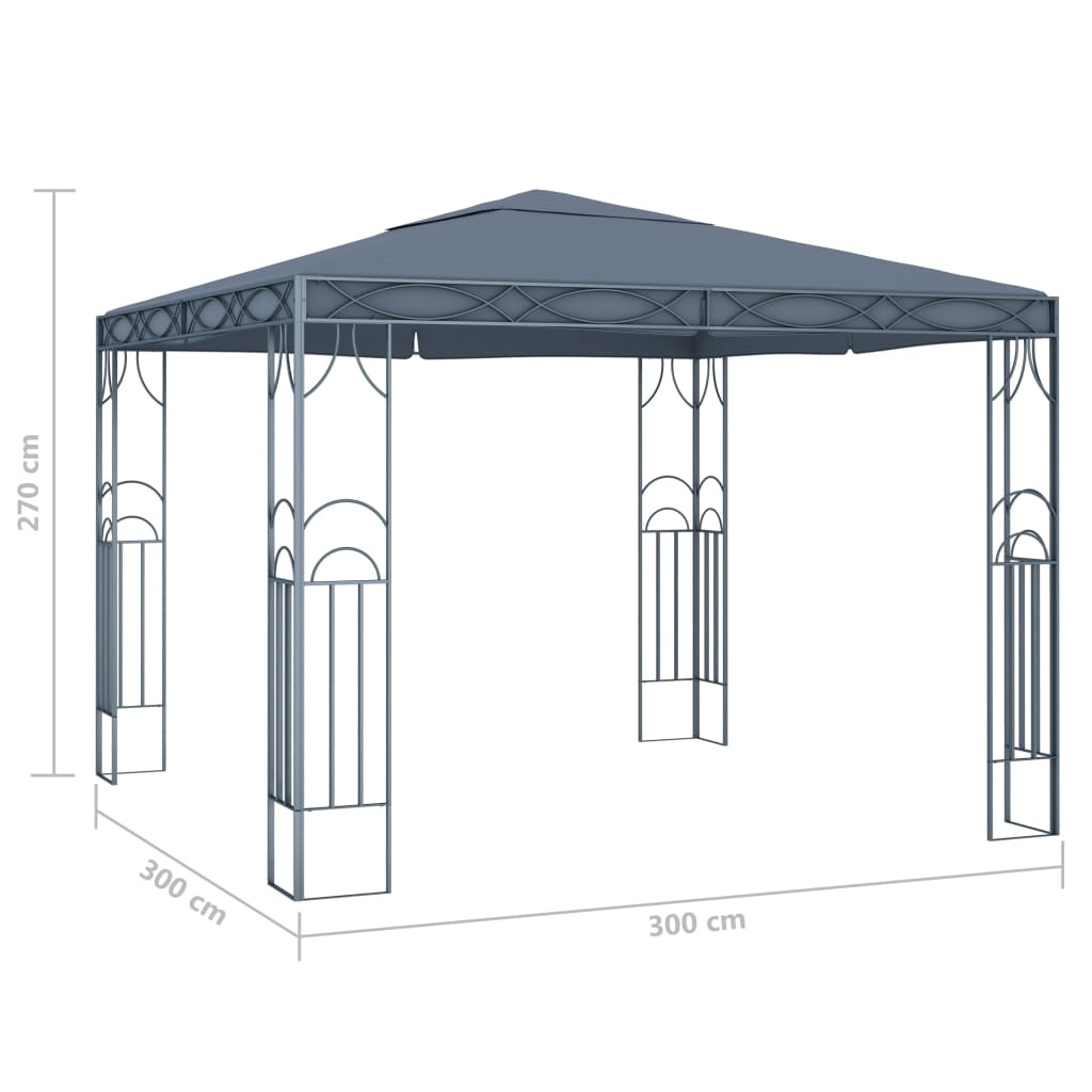 Prieel 300x300 cm antraciet - Griffin Retail