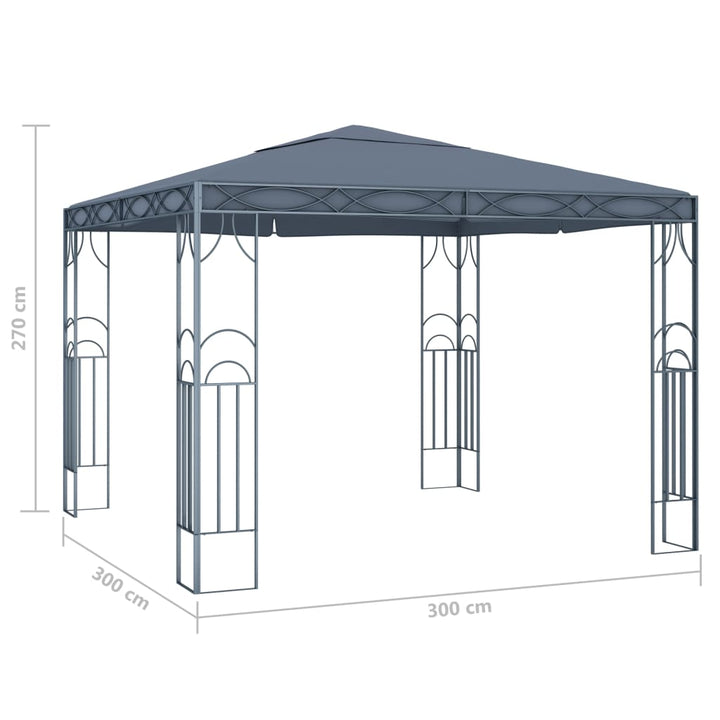 Prieel 300x300 cm antraciet - Griffin Retail