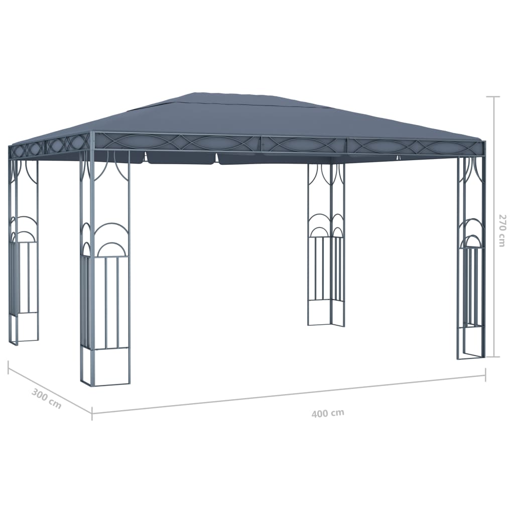 Prieel 400x300 cm antraciet - Griffin Retail