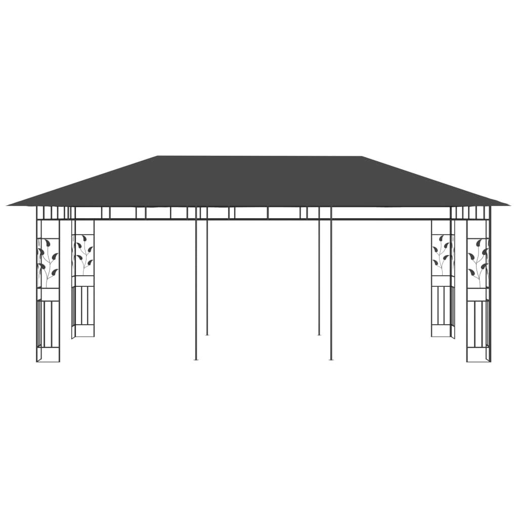 Prieel met klamboe 6x3x2,73 m antraciet - Griffin Retail