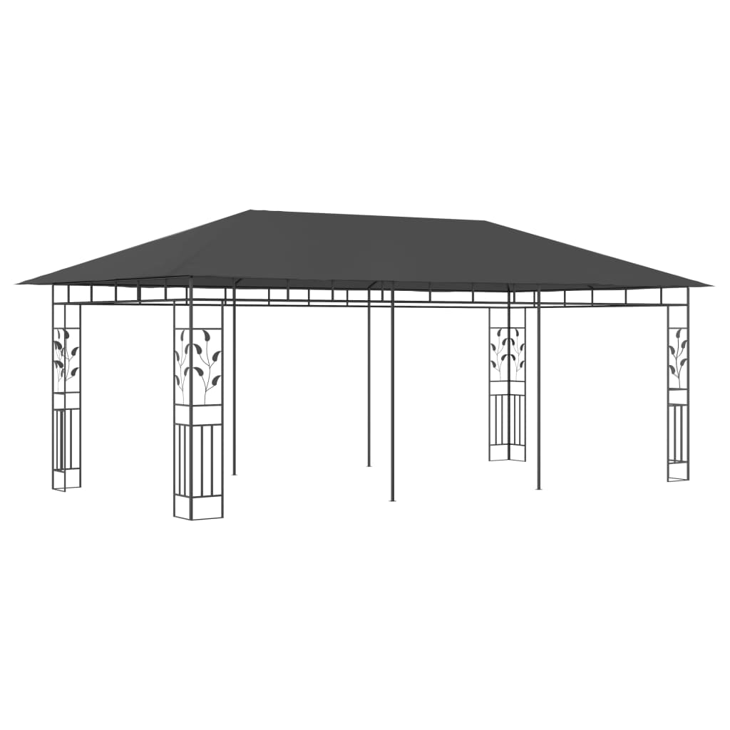 Prieel met klamboe 6x3x2,73 m antraciet - Griffin Retail