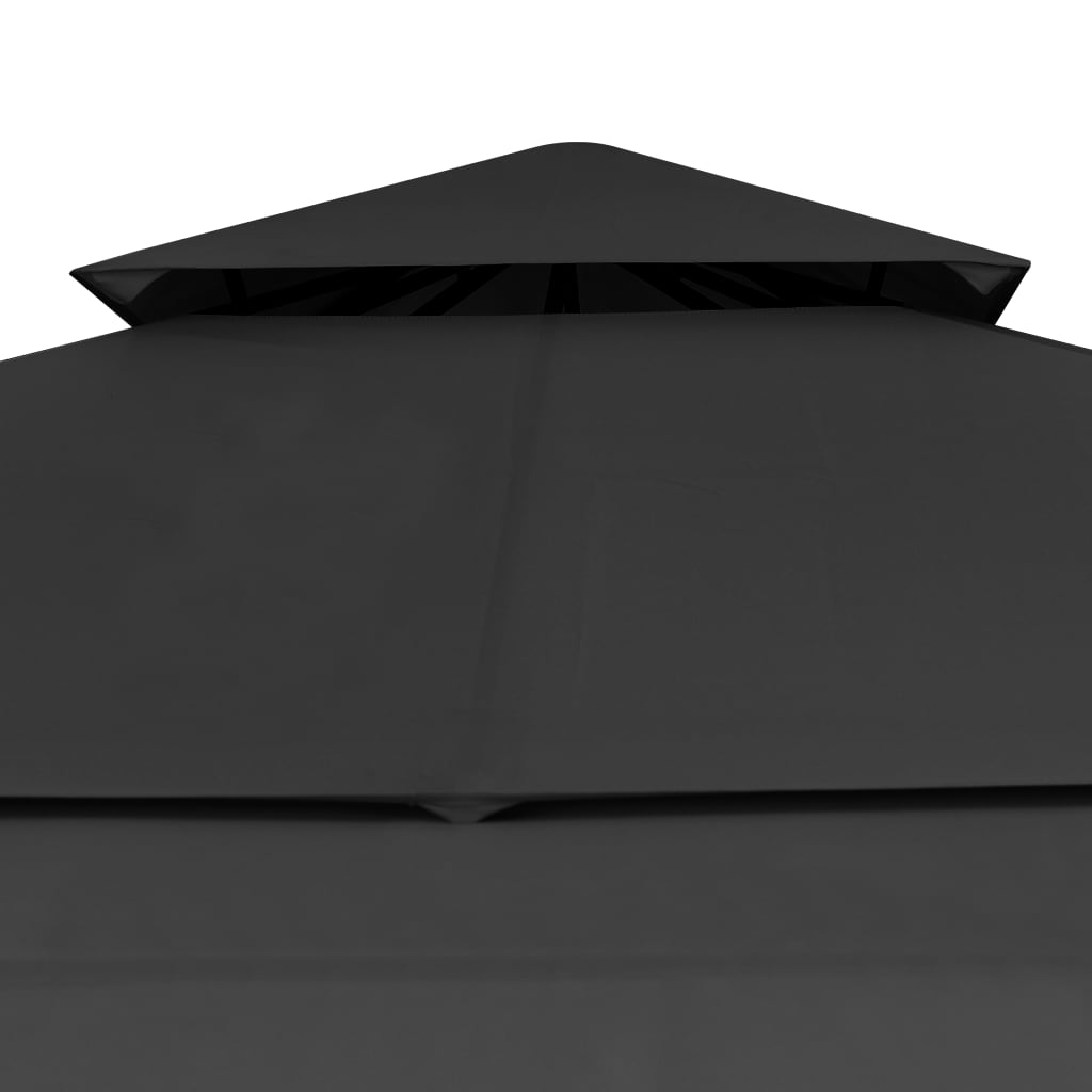 Prieel met uitschuifbare daken 180 g/m² 3x3x2,75 m antraciet - Griffin Retail