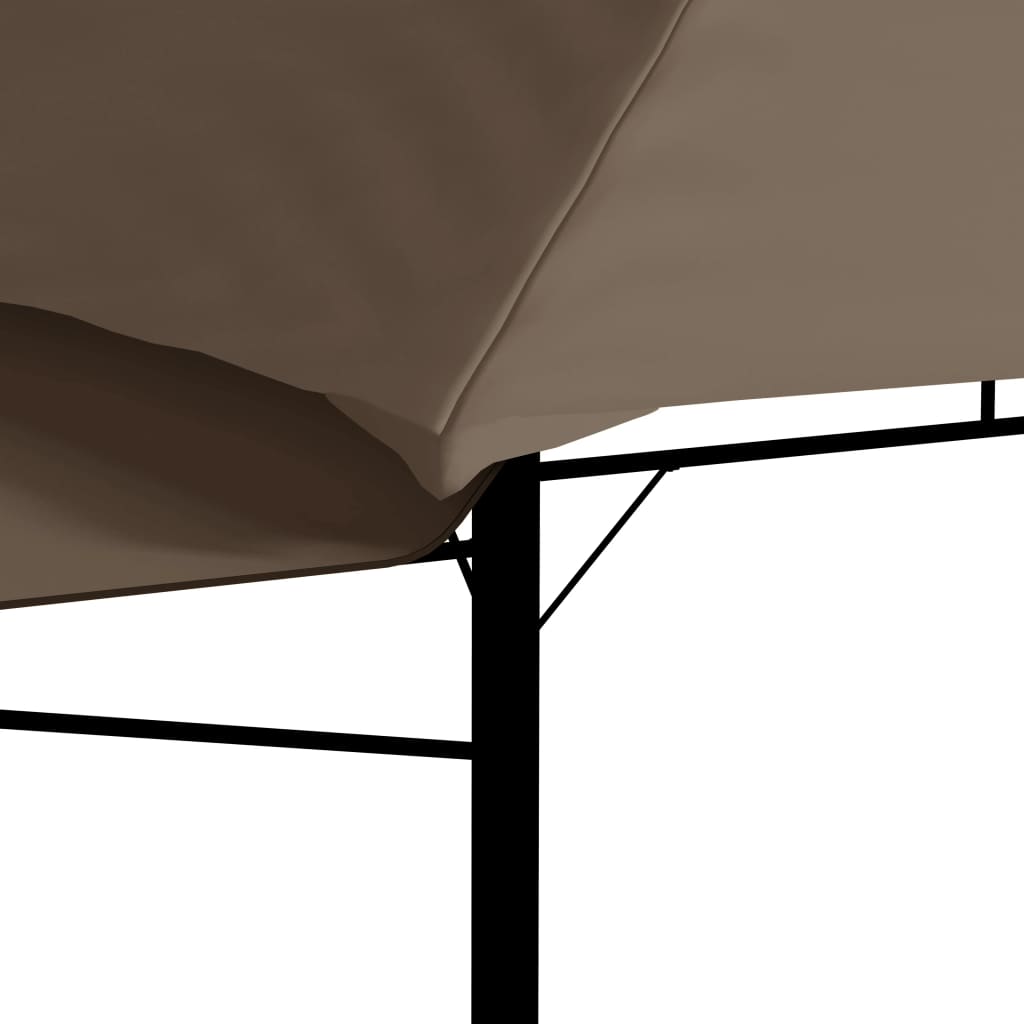 Prieel met uitschuifbare daken 180 g/m² 3x3x2,75 m taupe - Griffin Retail