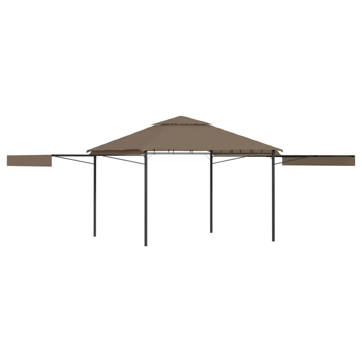 Prieel met uitschuifbare daken 180 g/m² 3x3x2,75 m taupe - Griffin Retail