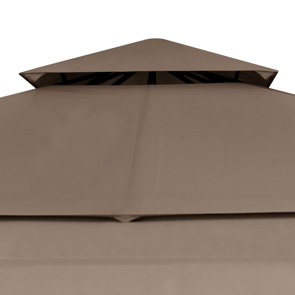 Prieel met uitschuifbare daken 180 g/m² 3x3x2,75 m taupe - Griffin Retail