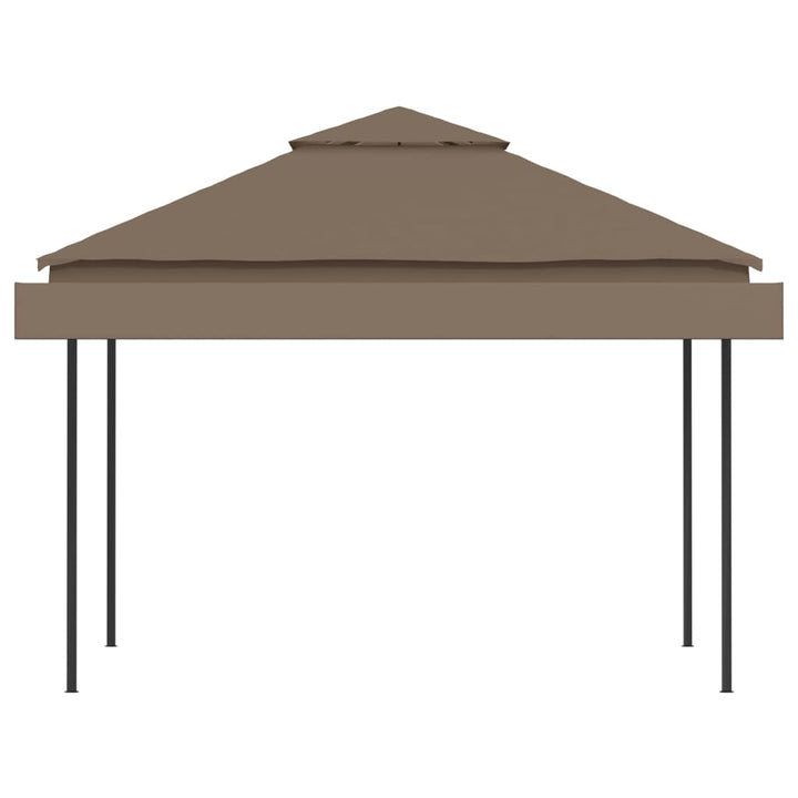 Prieel met uitschuifbare daken 180 g/m² 3x3x2,75 m taupe - Griffin Retail