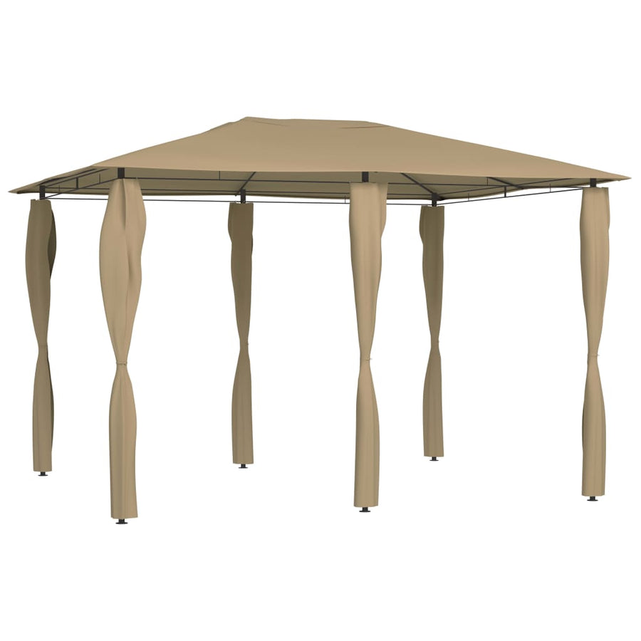 Prieel met zijwand 160 g/m² 3x4x2,6 m taupe - Griffin Retail