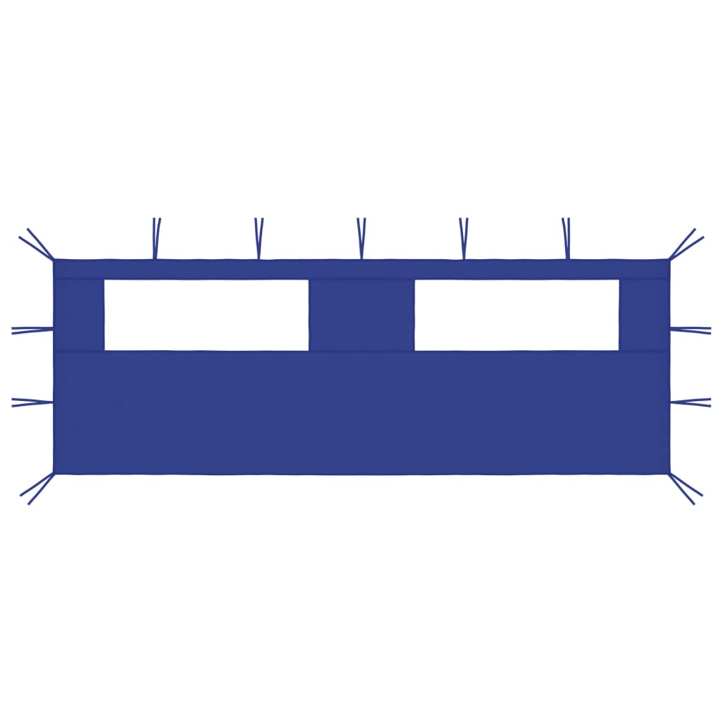 Prieelzijwand met ramen 6x2 m blauw - Griffin Retail