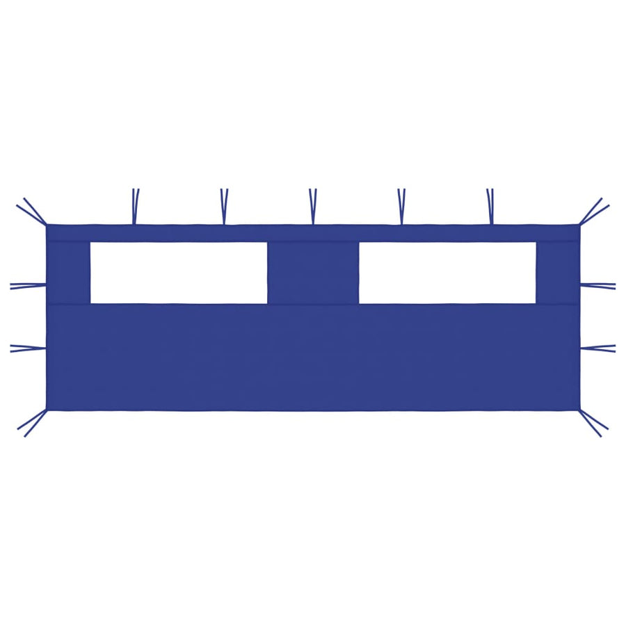 Prieelzijwand met ramen 6x2 m blauw - Griffin Retail