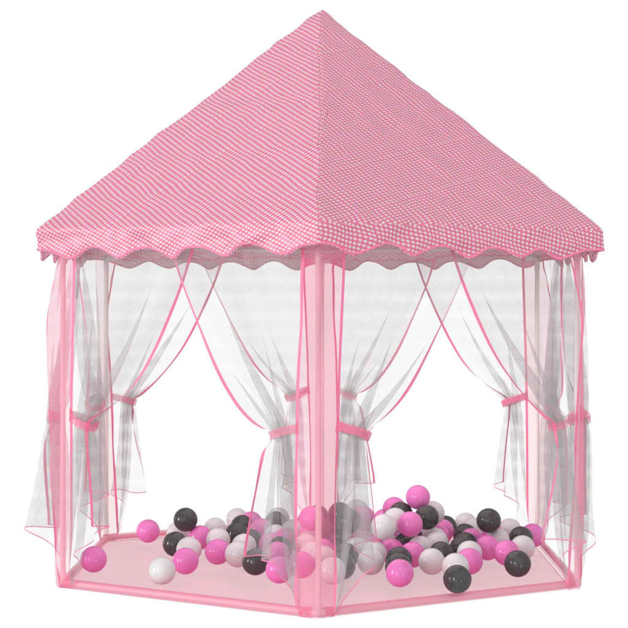 Prinsessenspeeltent met 250 Ballen 133x140 cm roze - Griffin Retail