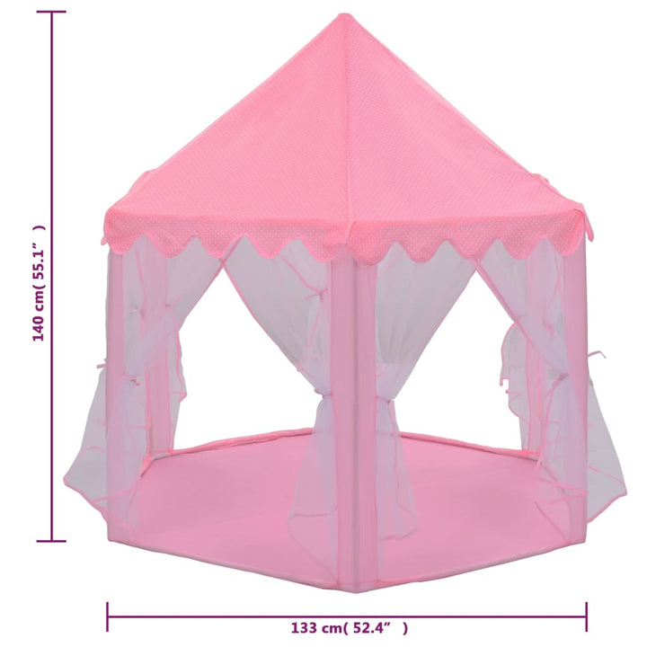 Prinsessenspeeltent met 250 Ballen 133x140 cm roze - Griffin Retail