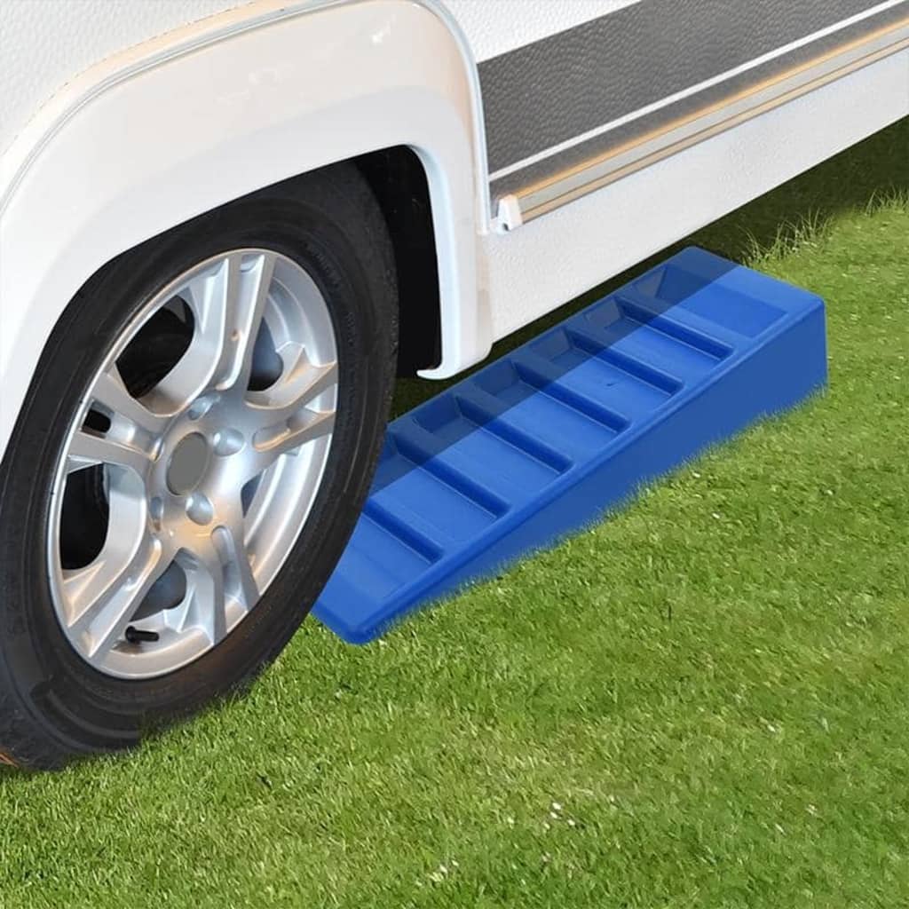 ProPlus 2-delige Caravan nivelleerset 75 mm kunststof blauw - Griffin Retail