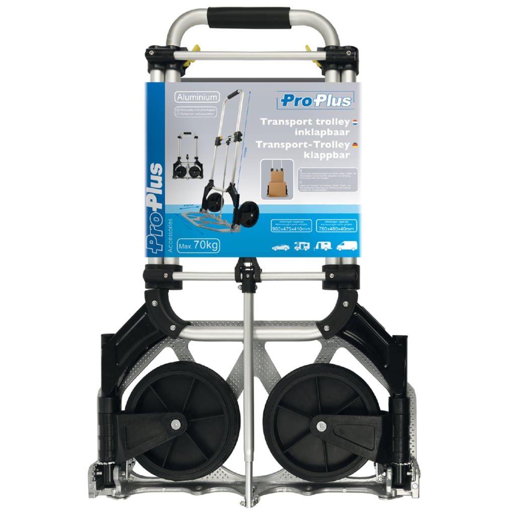 ProPlus Trolley inklapbaar 70 kg aluminium - Griffin Retail