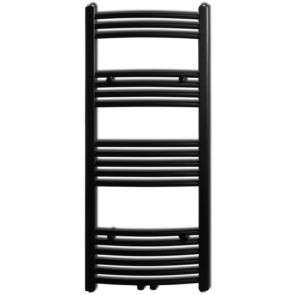 Radiator/handdoekenrek gebogen 500x1160 mm zwart - Griffin Retail