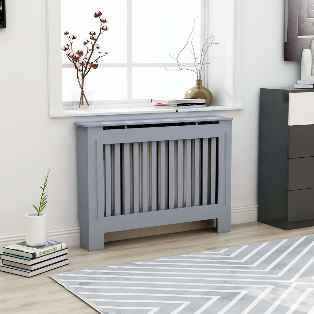 Radiatorombouw 112x19x81 cm MDF antraciet - Griffin Retail