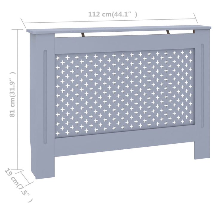 Radiatorombouw 112x19x81 cm MDF antraciet - Griffin Retail