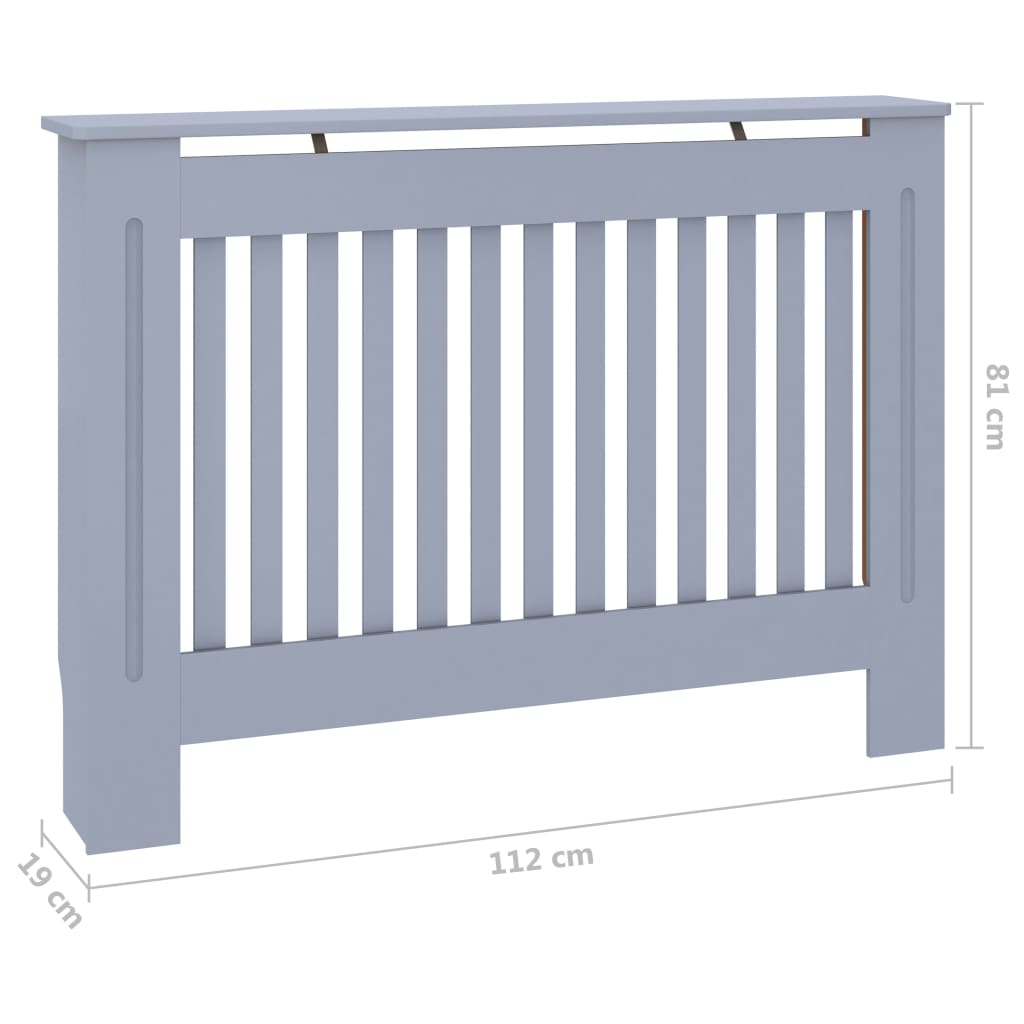 Radiatorombouw 112x19x81 cm MDF antraciet - Griffin Retail