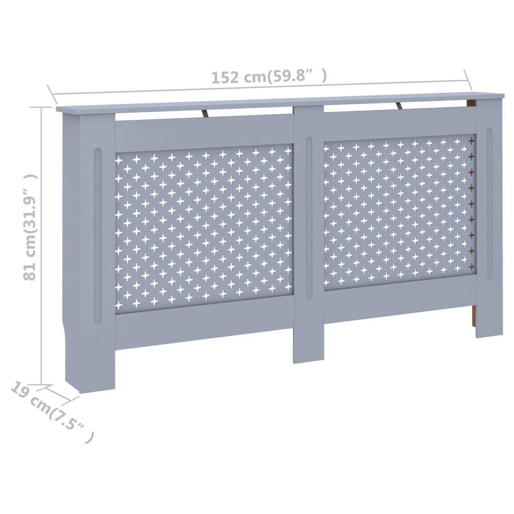 Radiatorombouw 152x19x81 cm MDF antraciet - Griffin Retail