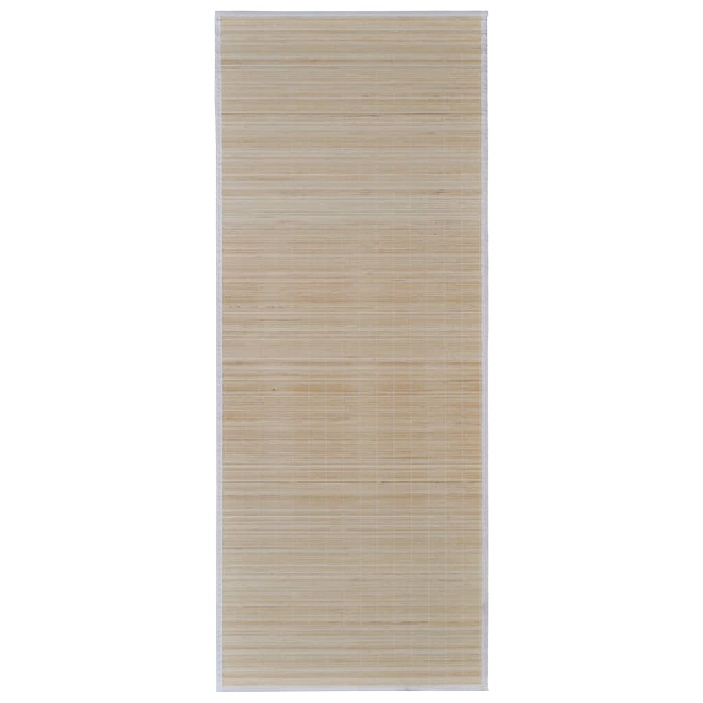 Rechthoekige bamboe mat 120 x 180 cm (Neutraal) - Griffin Retail