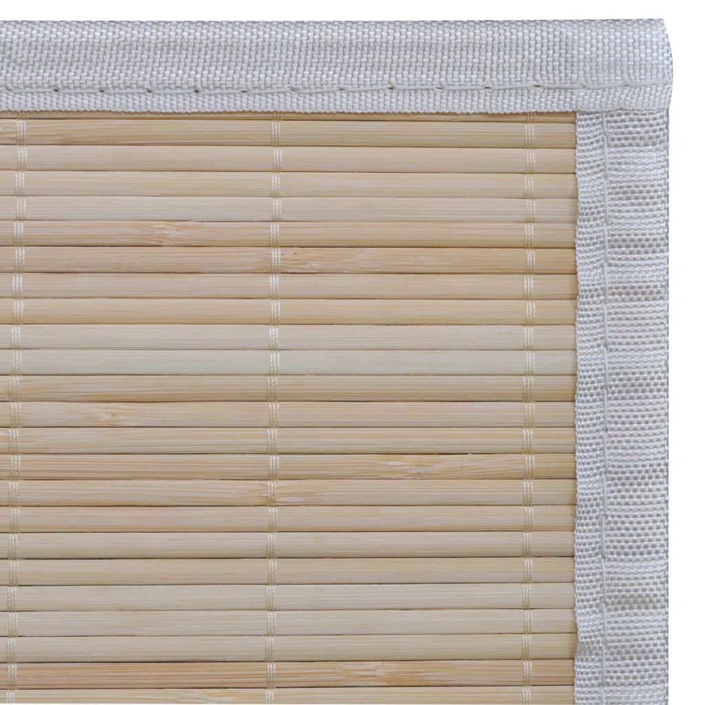 Rechthoekige bamboe mat 120 x 180 cm (Neutraal) - Griffin Retail
