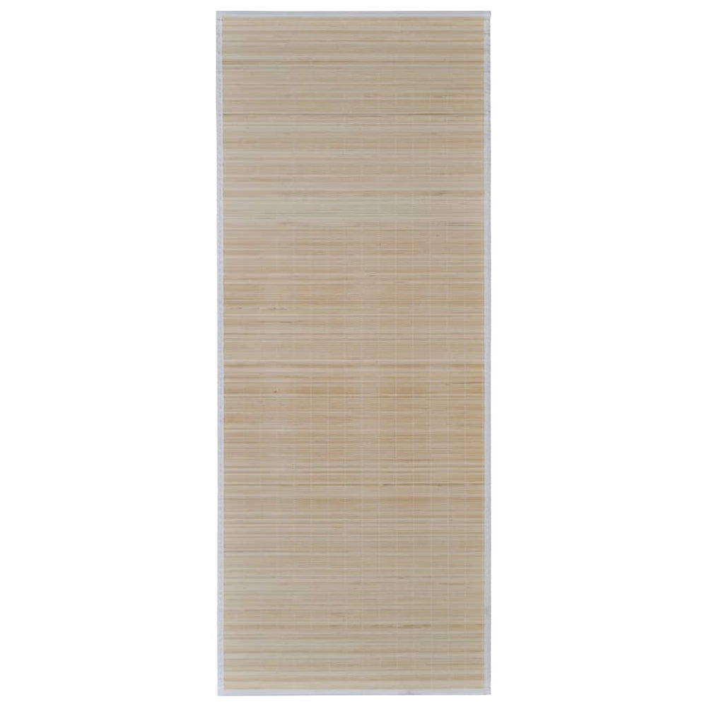 Rechthoekige bamboe mat 150 x 200 cm (Neutraal) - Griffin Retail