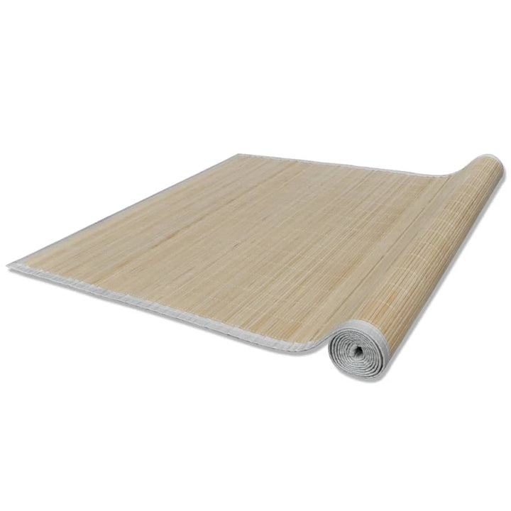 Rechthoekige bamboe mat 150 x 200 cm (Neutraal) - Griffin Retail