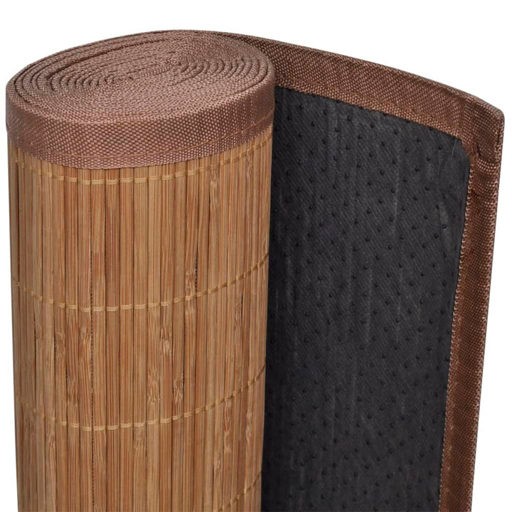 Rechthoekige bamboe mat 80 x 200 cm (Bruin) - Griffin Retail