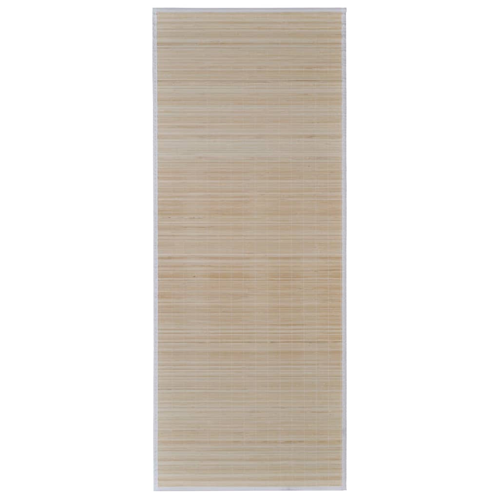 Rechthoekige bamboe mat 80 x 200 cm (Neutraal) - Griffin Retail