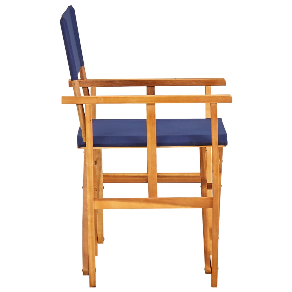 Regisseursstoelen 2 st massief acaciahout blauw - Griffin Retail