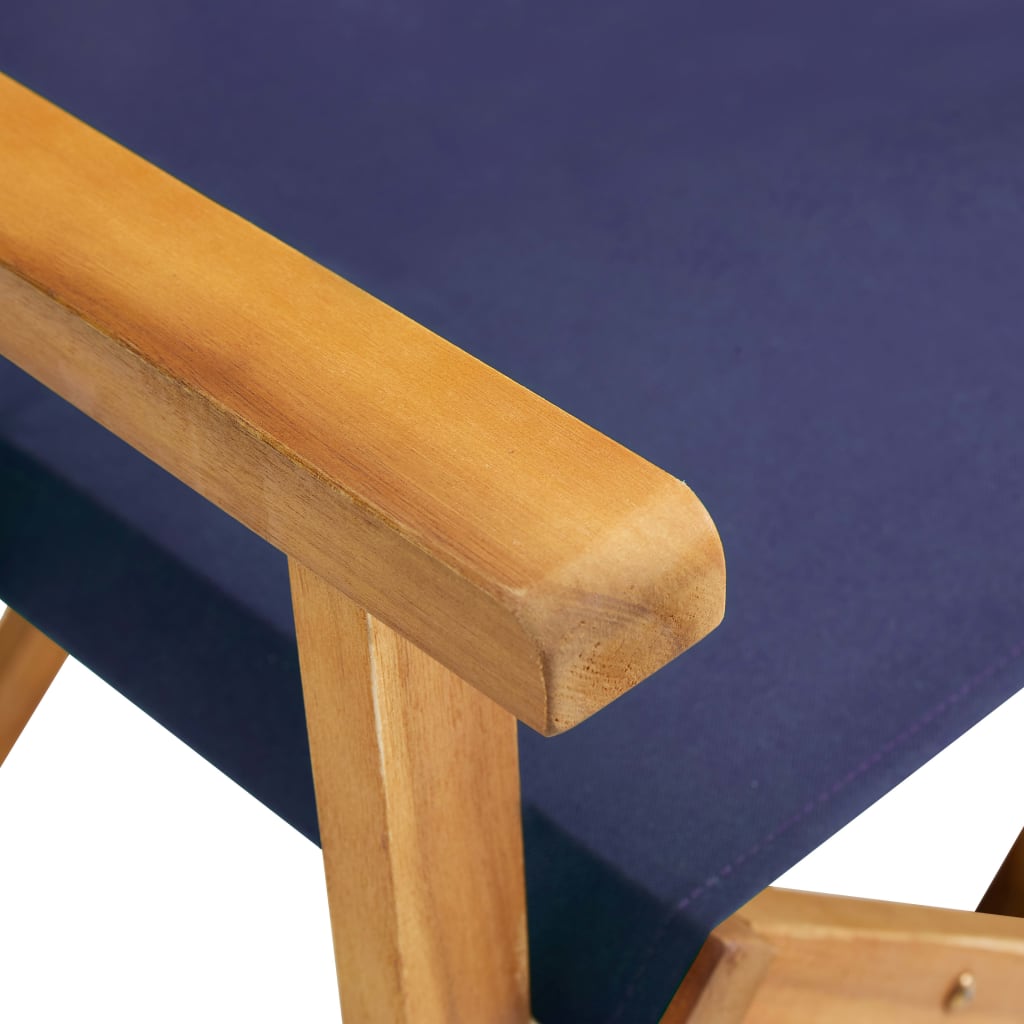 Regisseursstoelen 2 st massief acaciahout blauw - Griffin Retail