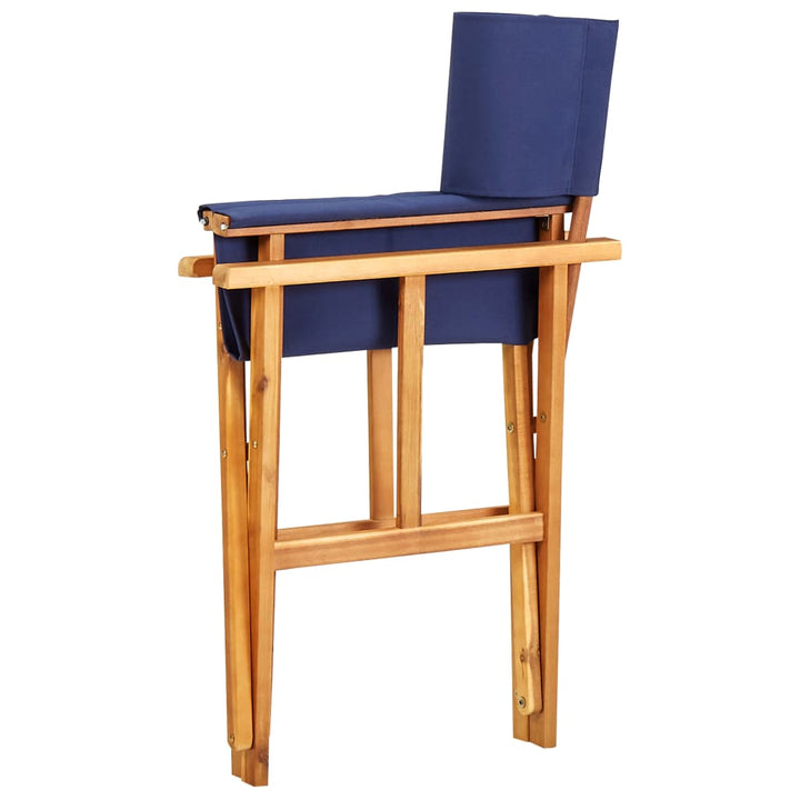 Regisseursstoelen 2 st massief acaciahout blauw - Griffin Retail