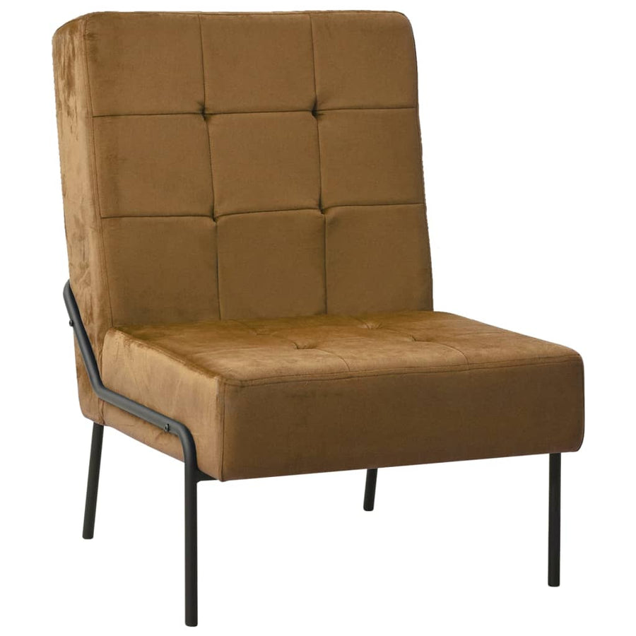 Relaxstoel 65x79x87 cm fluweel bruin - Griffin Retail