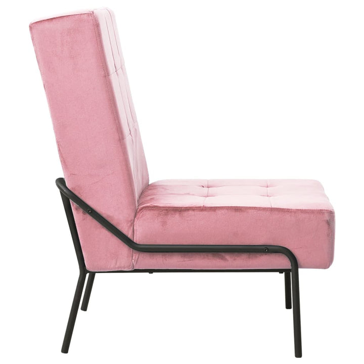 Relaxstoel 65x79x87 cm fluweel roze - Griffin Retail