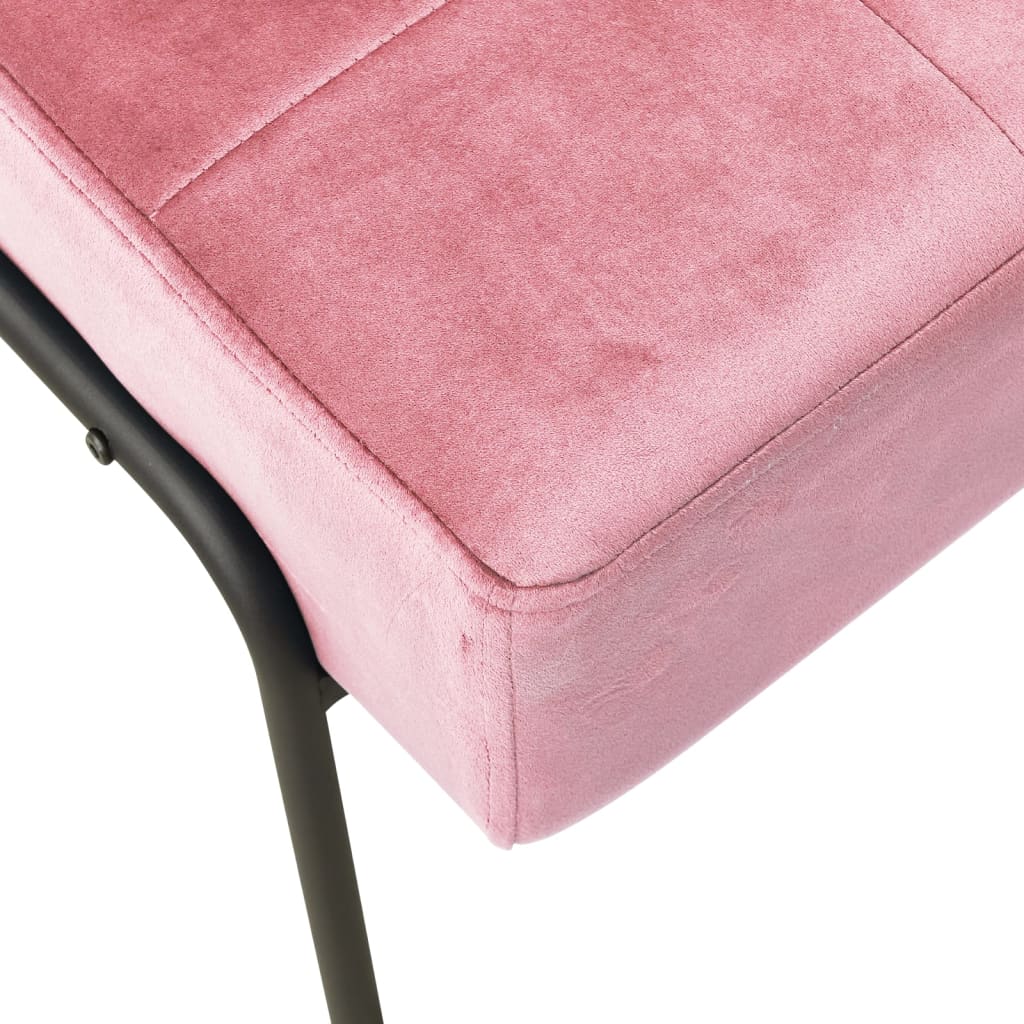 Relaxstoel 65x79x87 cm fluweel roze - Griffin Retail