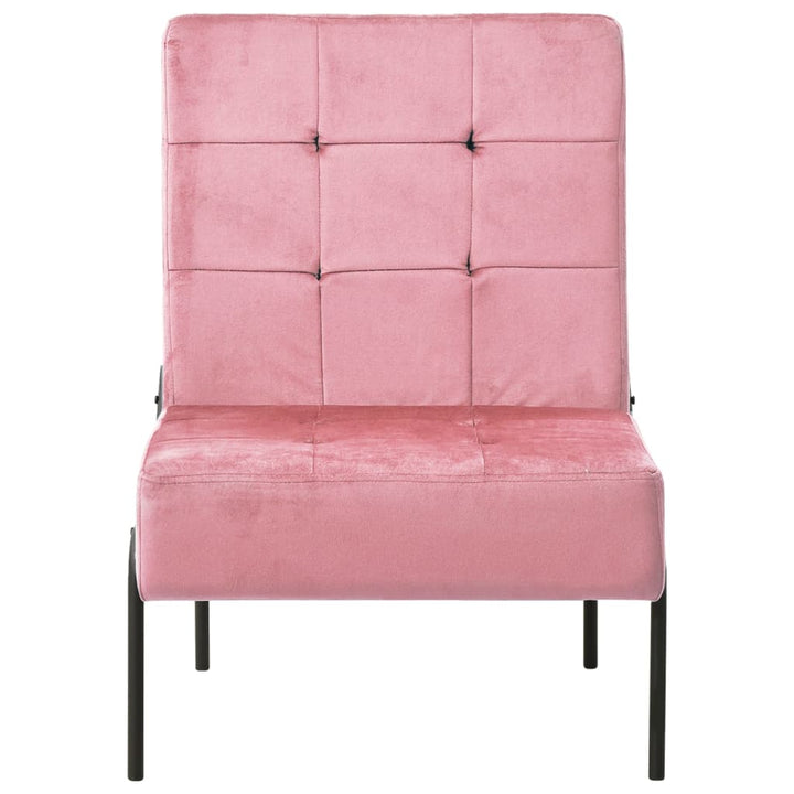 Relaxstoel 65x79x87 cm fluweel roze - Griffin Retail