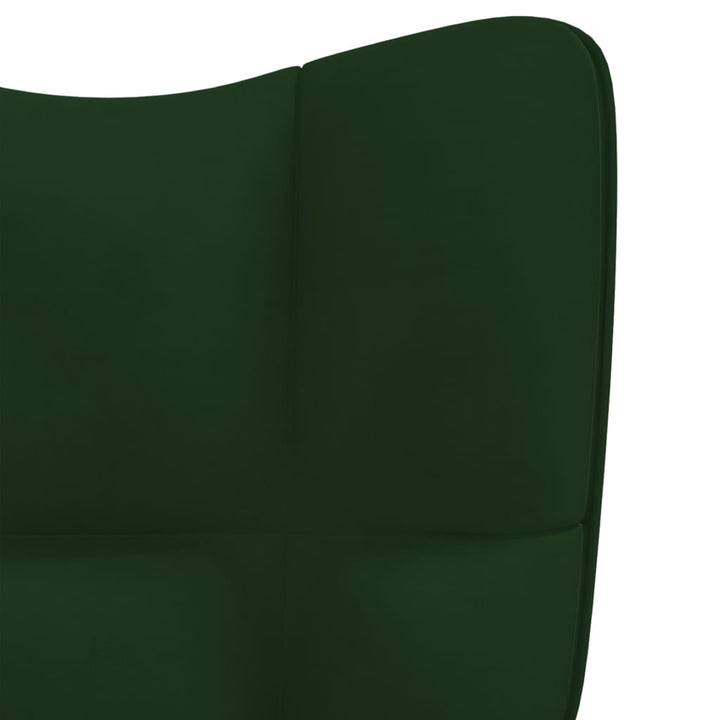 Relaxstoel fluweel donkergoen - Griffin Retail