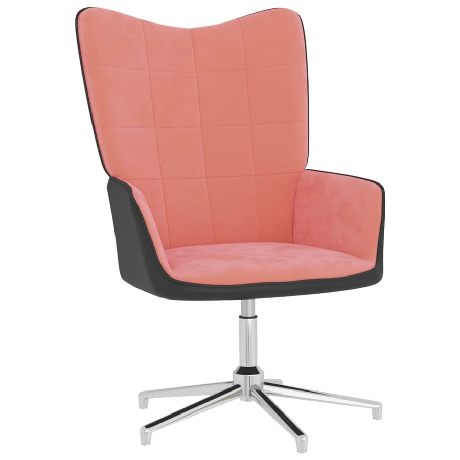 Relaxstoel fluweel en PVC roze - Griffin Retail