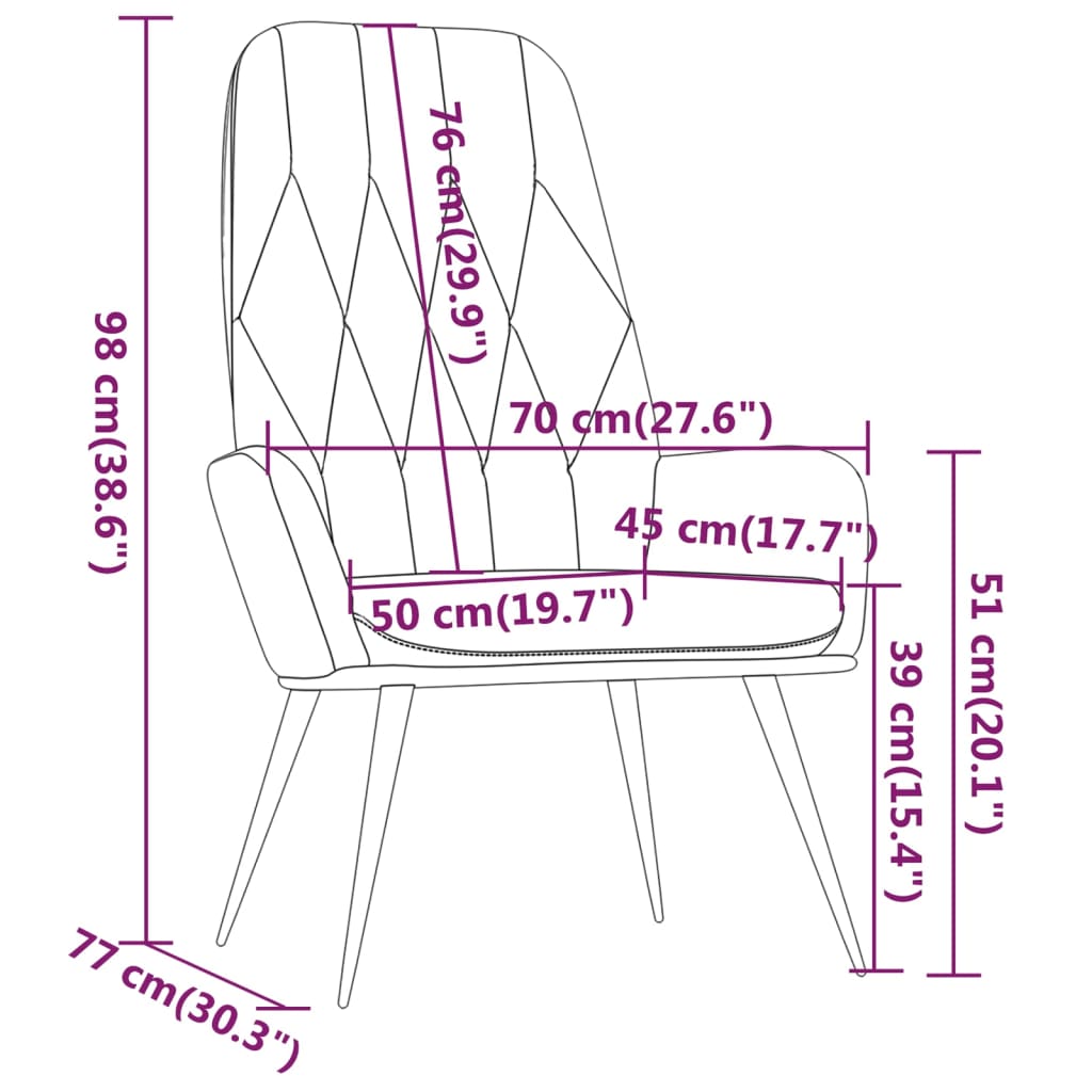Relaxstoel fluweel lichtgrijs - Griffin Retail