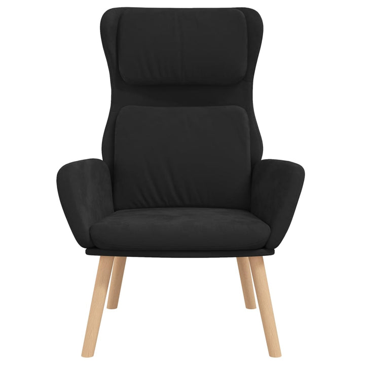 Relaxstoel fluweel zwart - Griffin Retail