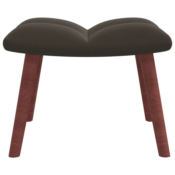 Relaxstoel met voetenbank fluweel donkergrijs - Griffin Retail